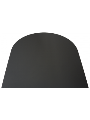 Stahlbodenplatte 100x120cm halbrund Schwarz
