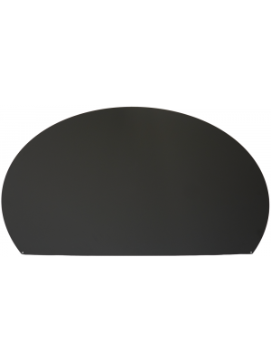 Stahlbodenplatte 120x100cm rund Schwarz